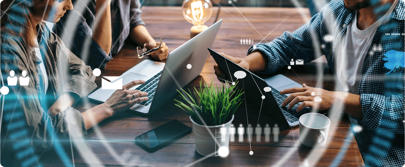 Professionals collaborating with TBM tools