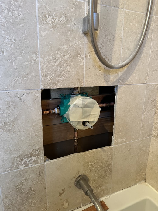 Bathroom tile repair replacement caulking drywall repair 01.JPG