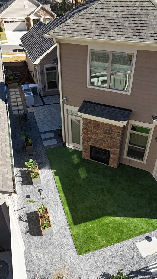 Outdoor Living Space with Artificial Turf - Ponti Landscapes Inc.JPG