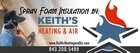 Spray Foam Insulation by Keith's Heating and Air logo