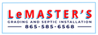 Lemaster’s Grading and Septic Installation logo