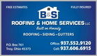 B&S Roofing & Home Services logo