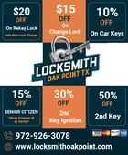 Locksmith Oak Point TX logo